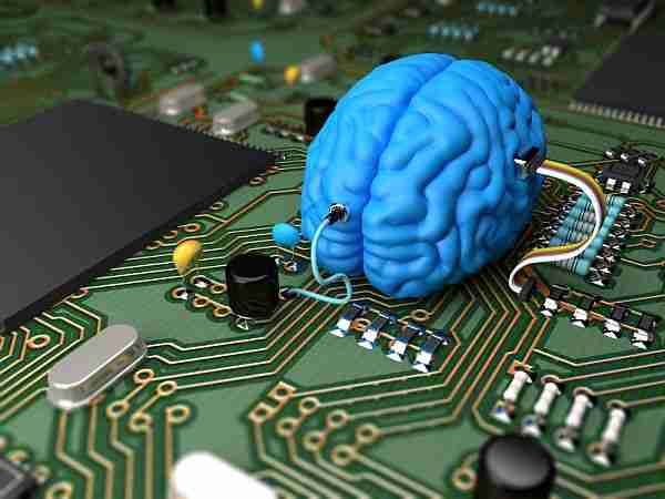 Electrical circuit with various components interfaced with a brain